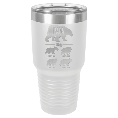 Papa Bear w/ 4 Cubs 30oz Ringneck Tumbler
